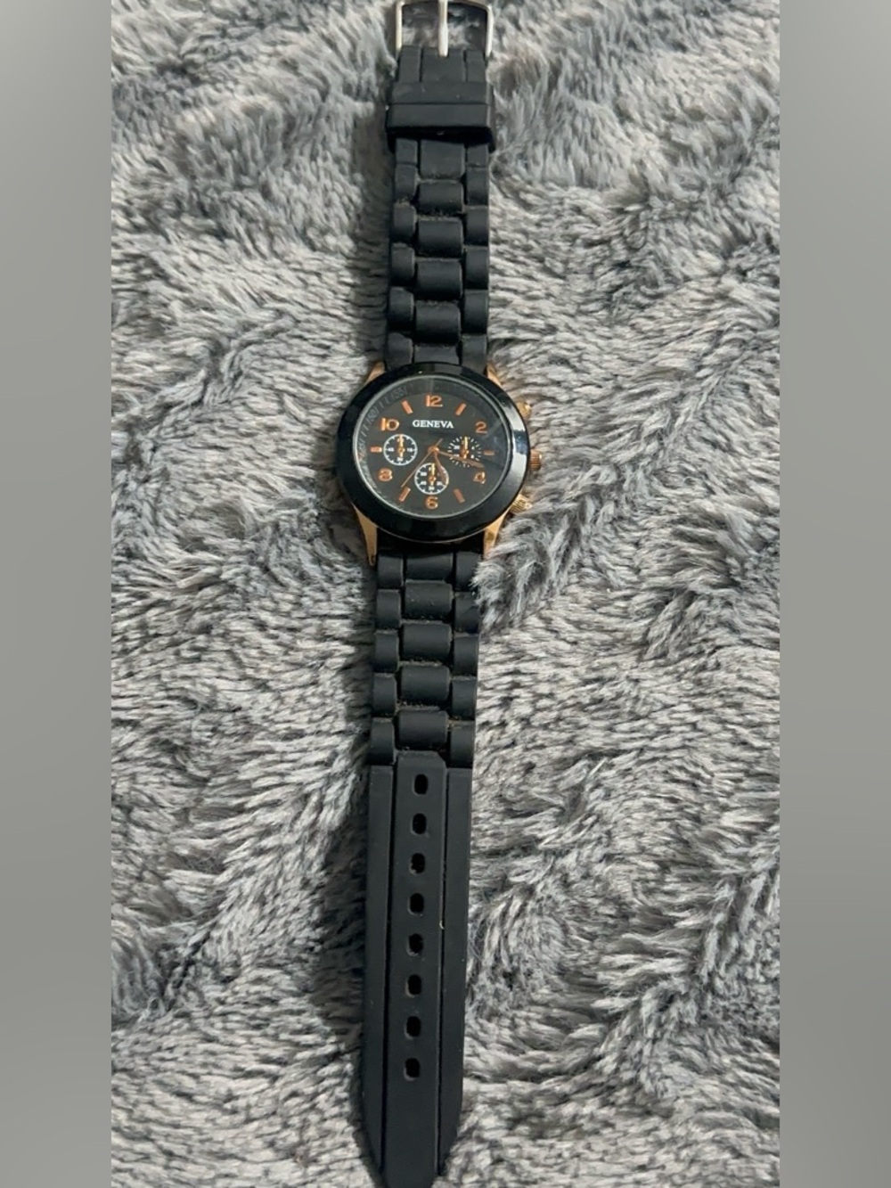 Geneva Black Watch with Rose Gold Detailing needs battery